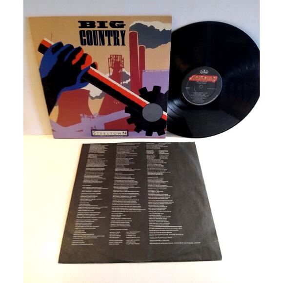 Big Country Steeltown Vinyl LP Record Album Alt Pop Rock 1984 Flame Of The West - Picture 1 of 3